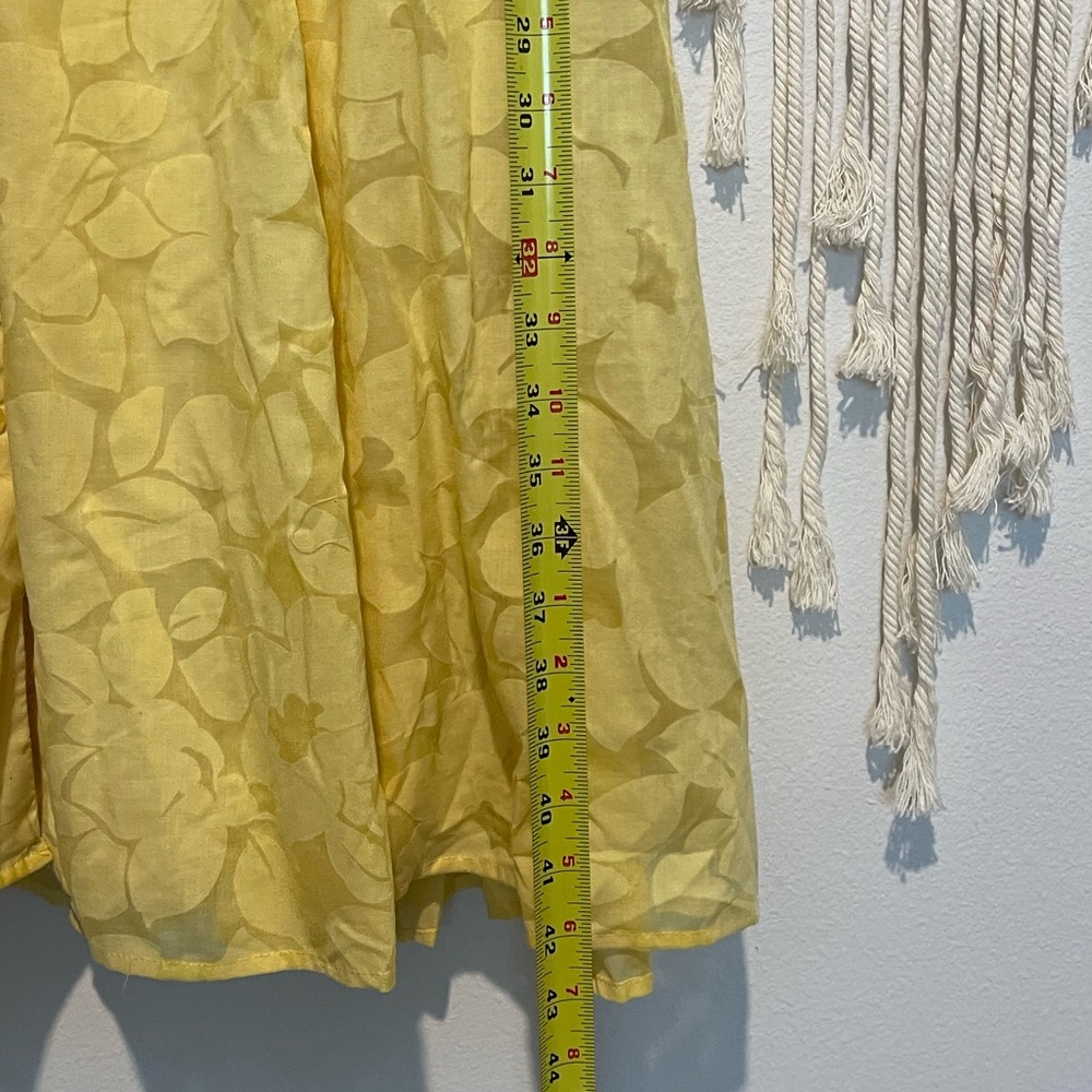 Rabbit Rabbit Rabbit Yellow Floral Summer Tea Dress W/ Pockets Sz S - Picture 7 of 11